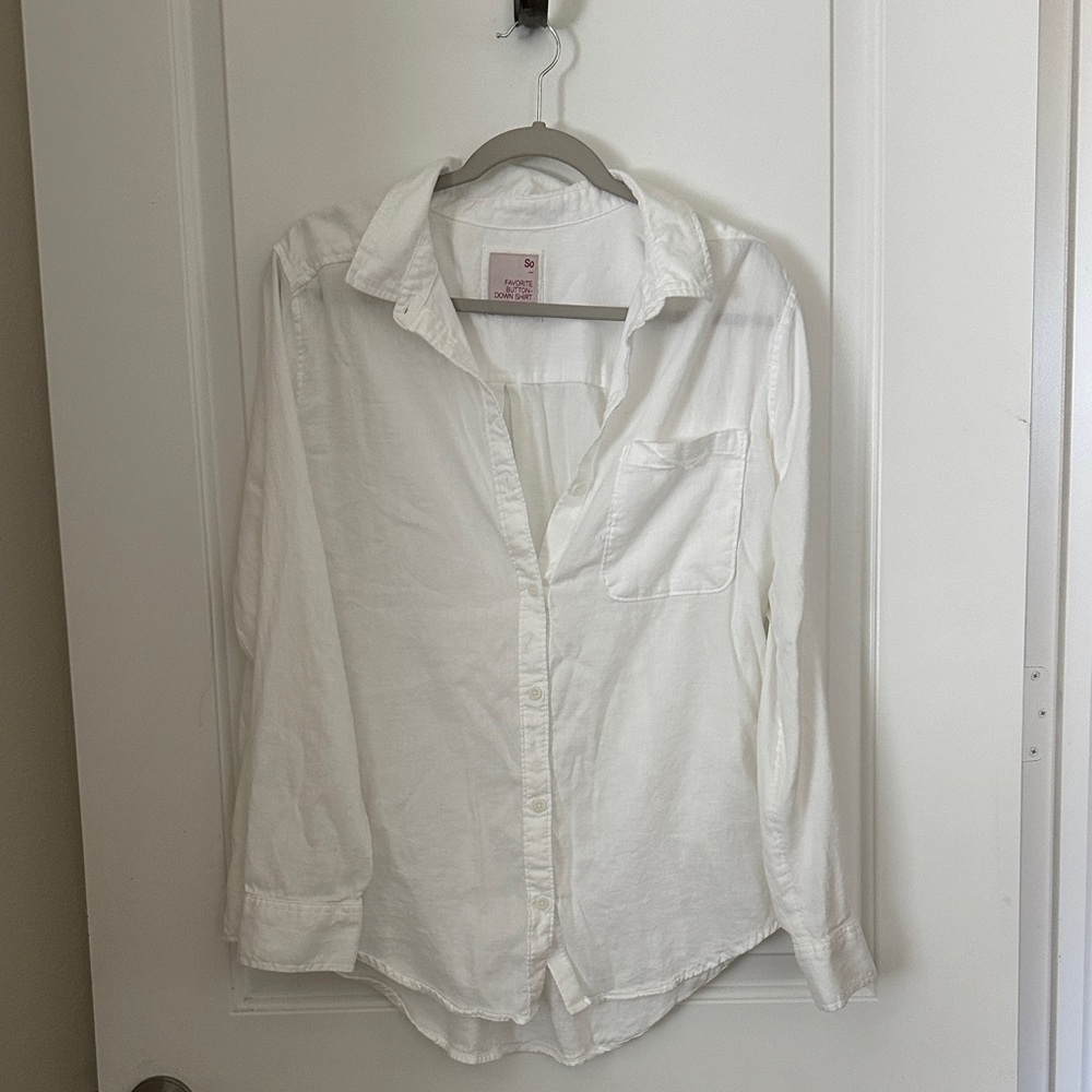 SO White Favorite Button-Down Shirt